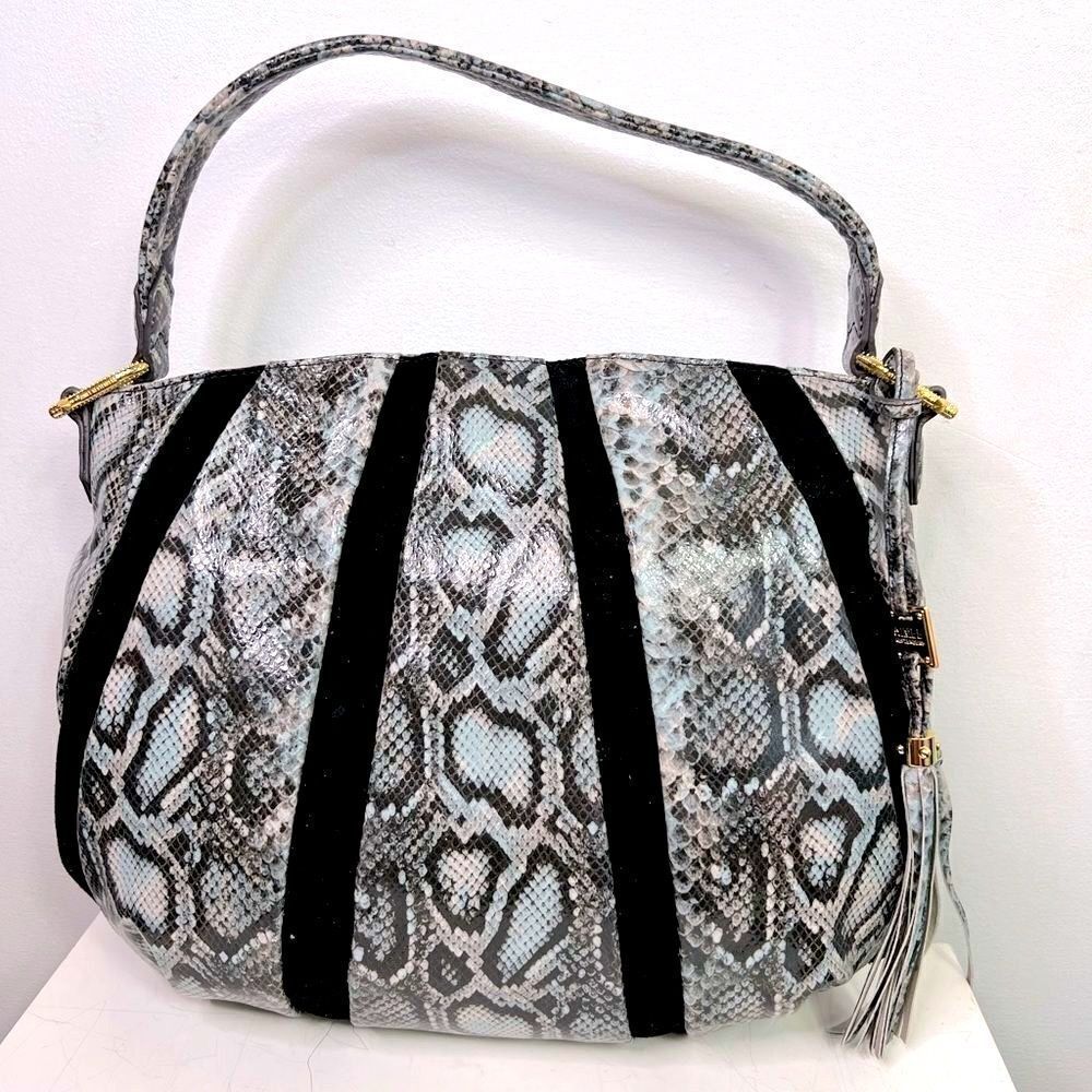 *** Aimee Kestenberg Tuscany Snake Print Pebbled Bag (XX030)